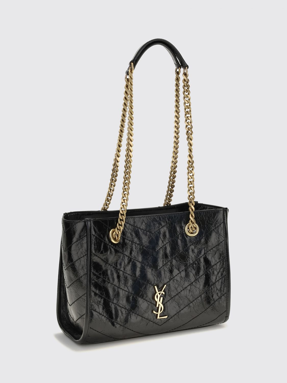 niki bag in quilted calfskin with chevron pattern