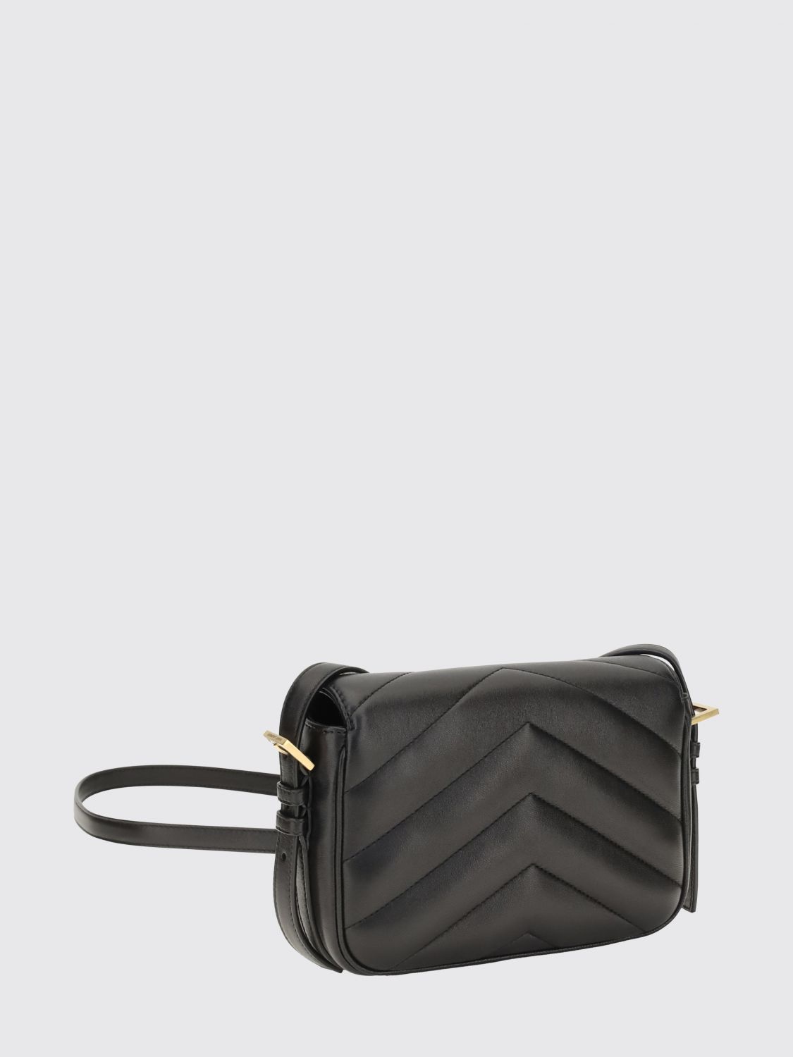 loulou mini bag in matelassé lambskin with flap