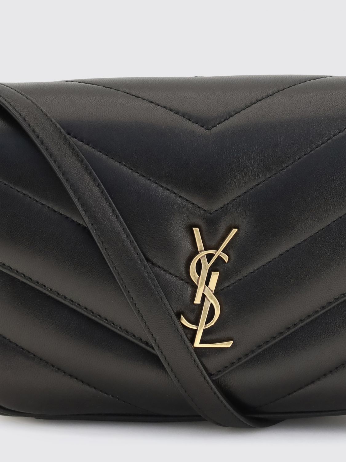 loulou mini bag in matelassé lambskin with flap