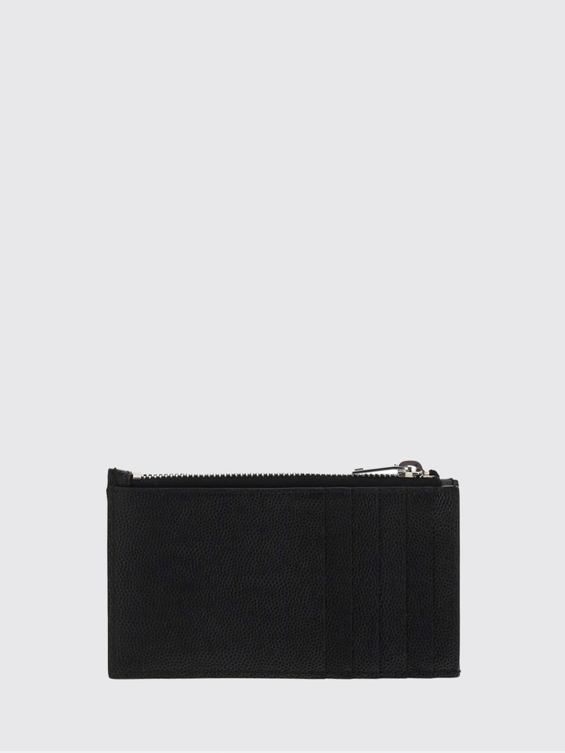 SAINT LAURENT OS grain de poudre leather card holder with chevron pattern and ysl logo
