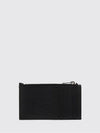 grain de poudre leather card holder with chevron pattern and ysl logo