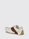 tempo low-top sneakers in leather and mesh with web detail