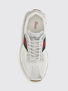 tempo low-top sneakers in leather and mesh with web detail