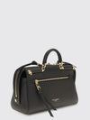 vittoria grained calfskin leather handbag with shoulder strap