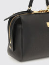 vittoria grained calfskin leather handbag with shoulder strap