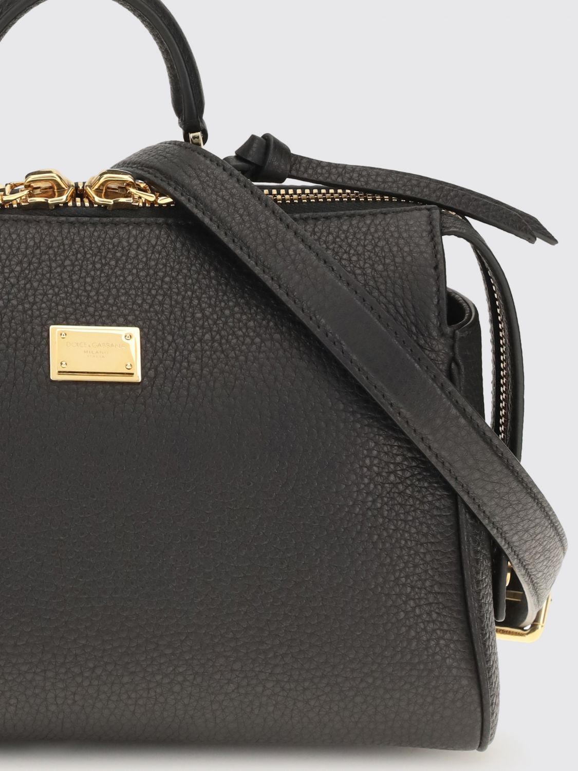 vittoria grained calfskin leather handbag with shoulder strap