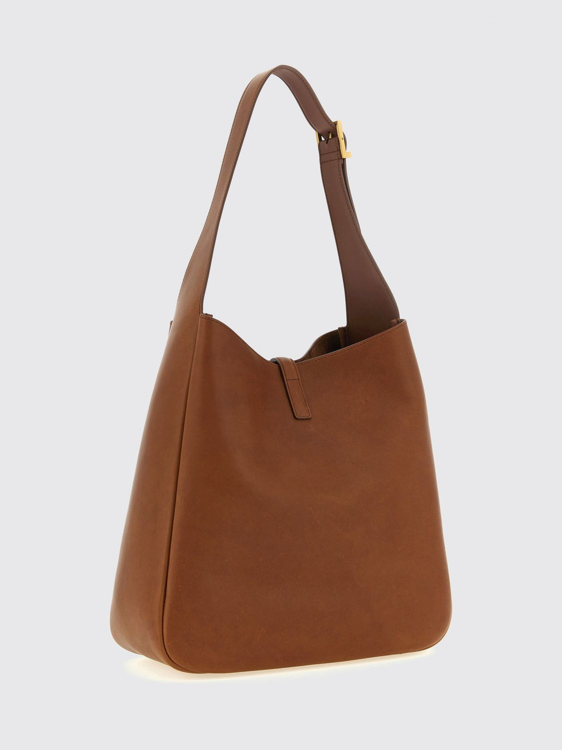 SAINT LAURENT OS le 5 à 7 smooth calfskin leather shoulder bag with ysl buckle
