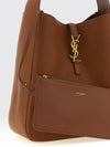 le 5 à 7 smooth calfskin leather shoulder bag with ysl buckle