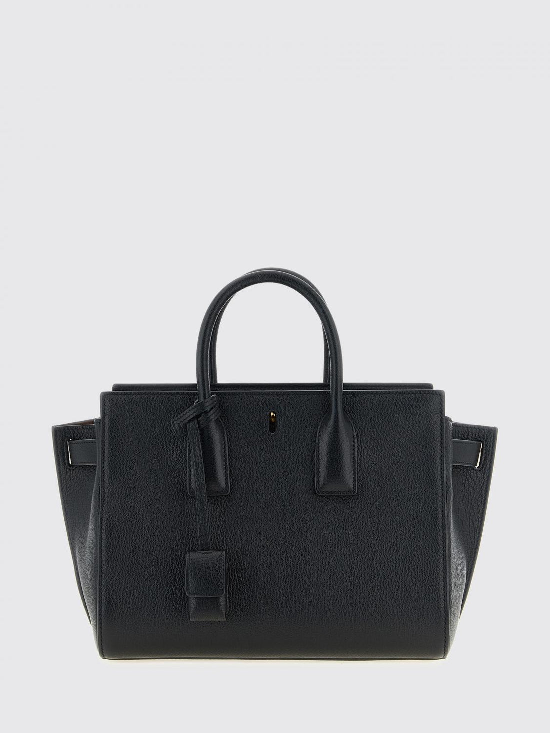 SAINT LAURENT OS sac de jour grained sheepskin leather handbag with padlock