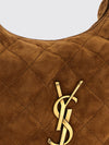 icarino quilted suede handbag with ysl logo