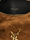 icarino quilted suede handbag with ysl logo