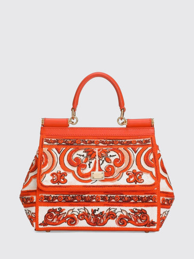 sicily mini handbag in cotton with maiolica print