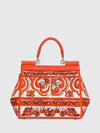 sicily mini handbag in cotton with maiolica print