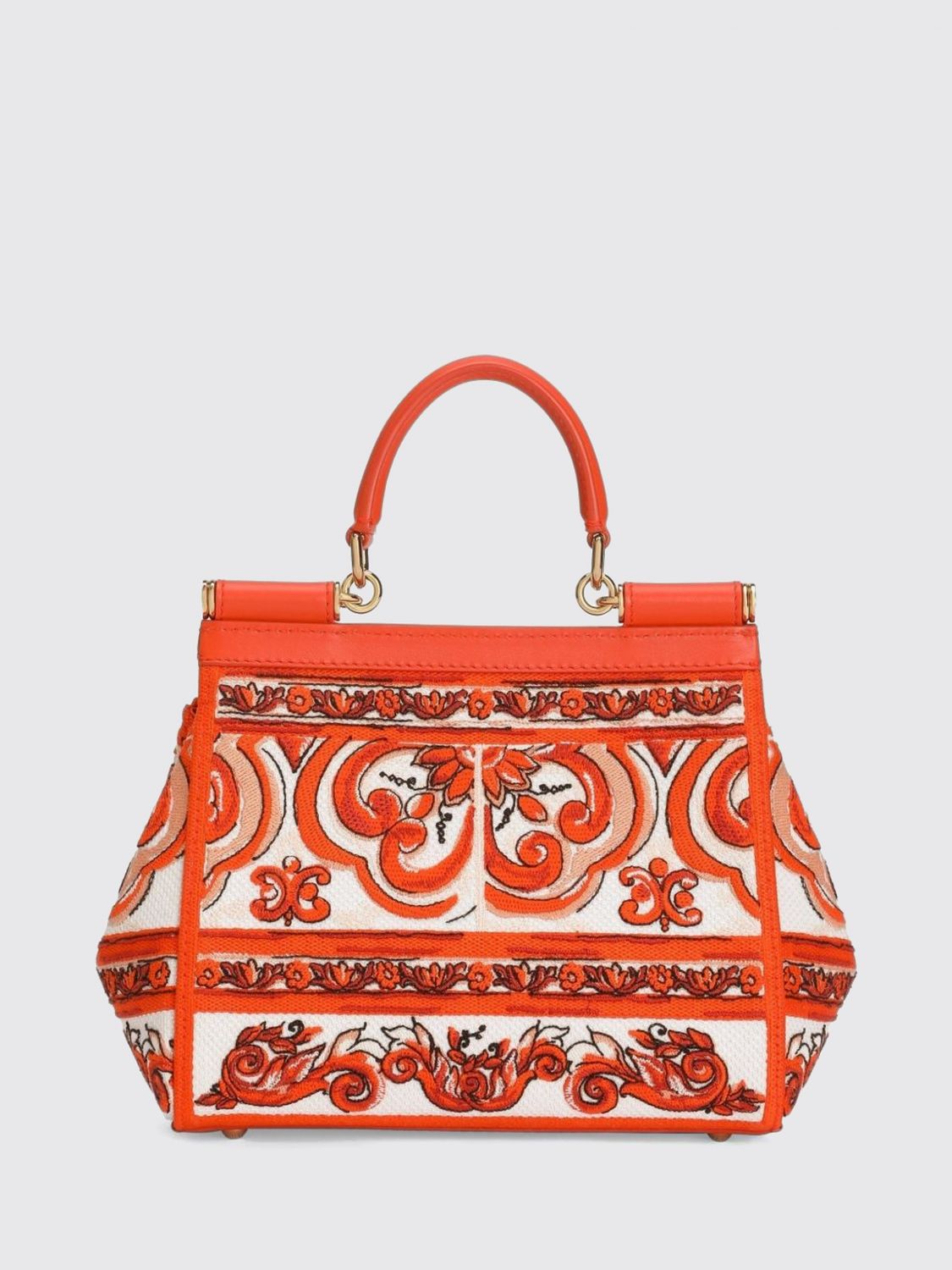 sicily mini handbag in cotton with maiolica print