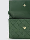 andiamo intrecciato lambskin zipped card holder