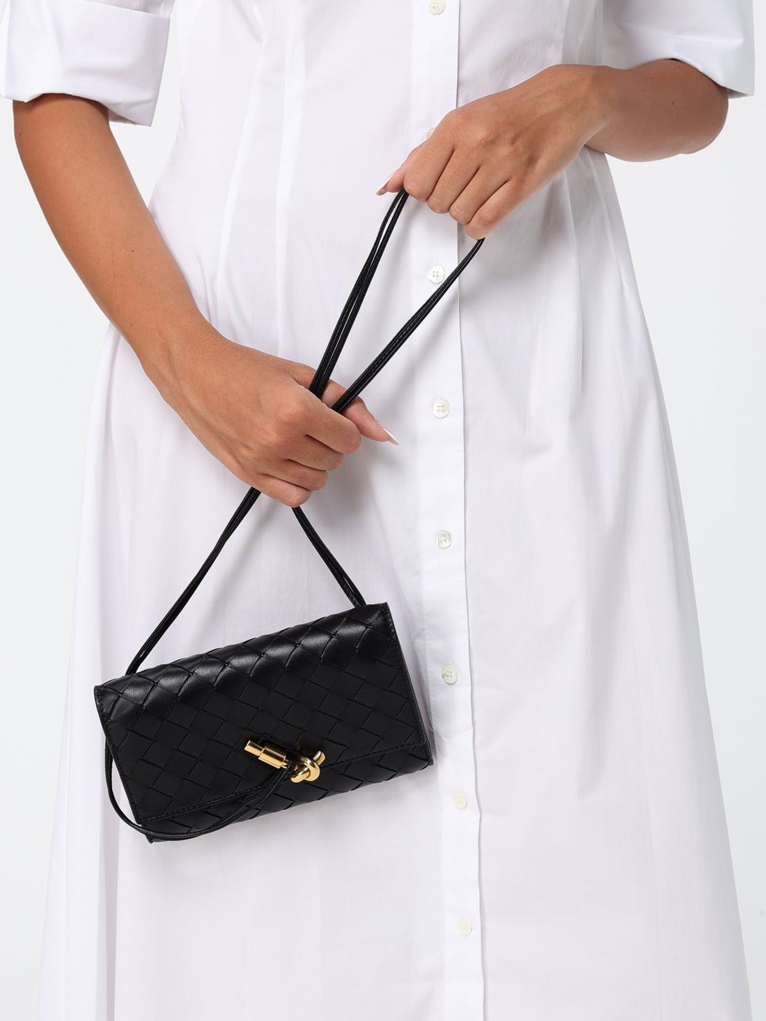 BOTTEGA VENETA OS andiamo mini handbag in intrecciato nappa leather