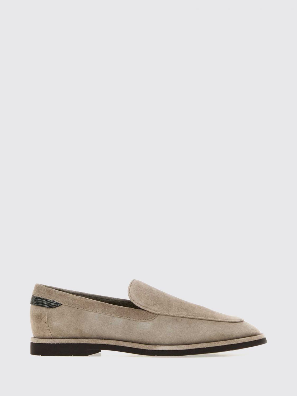 suede loafers with monili embroidery