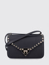 rockstud grained calfskin leather crossbody bag