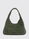 campana intrecciato suede calfskin shoulder bag