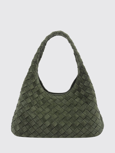 campana intrecciato suede calfskin shoulder bag