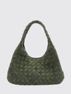 campana intrecciato suede calfskin shoulder bag