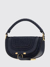 marcie small hobo bag chloé in raffia with braided leather handle