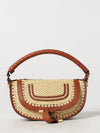 marcie small hobo bag chloé in raffia with braided leather handle