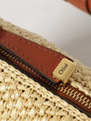 marcie small hobo bag chloé in raffia with braided leather handle