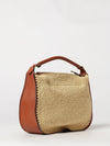 marcie shoulder bag chloé in raffia and leather with braided handle