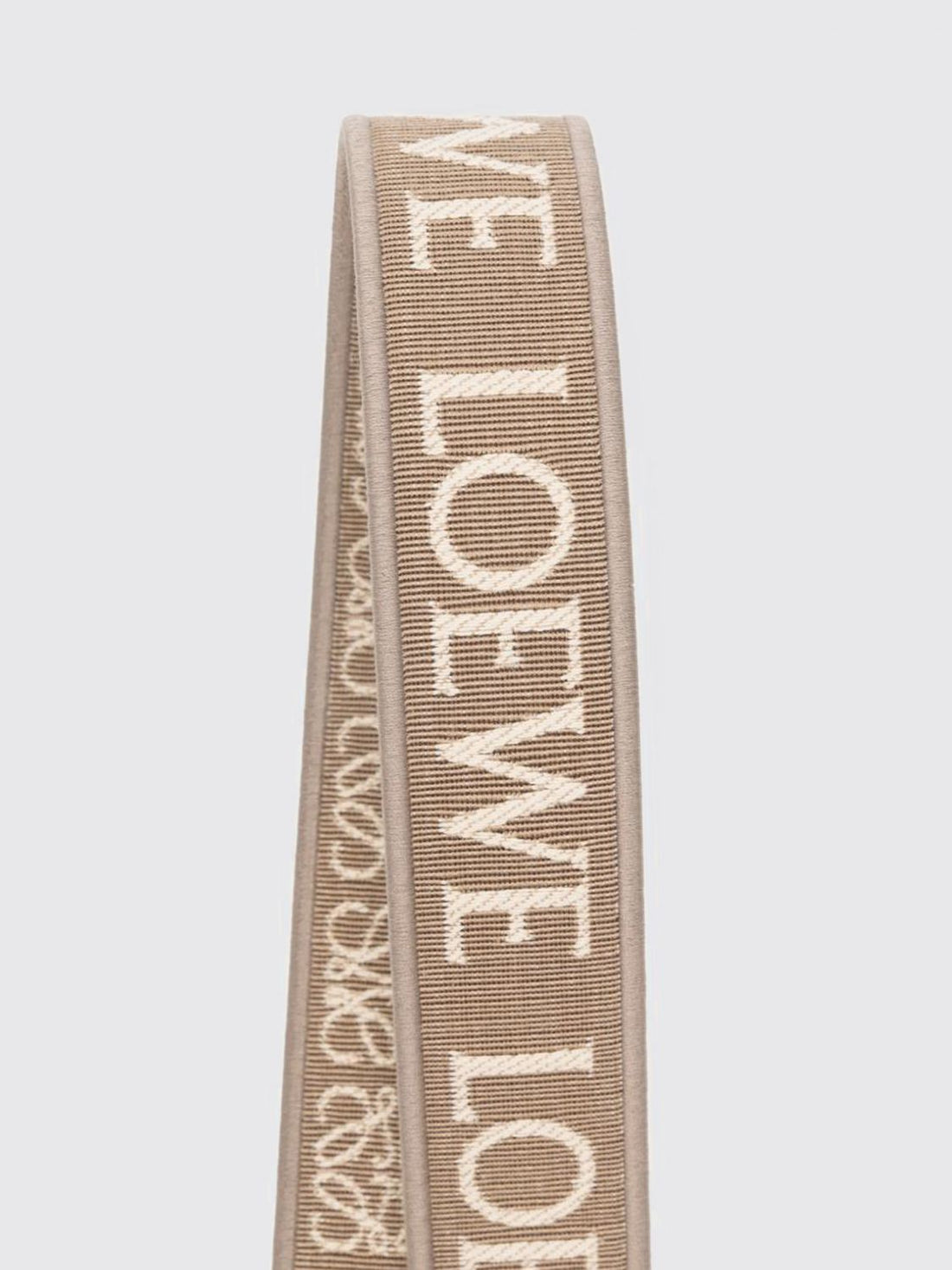LOEWE OS adjustable canvas and leather shoulder strap with jacquard logo