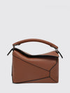 puzzle edge mini smooth calfskin leather top handle bag