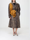 square wool scarf with ysl monogram print and fringed edges