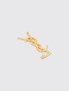 cassandre ysl monogram gold-finish brass brooch