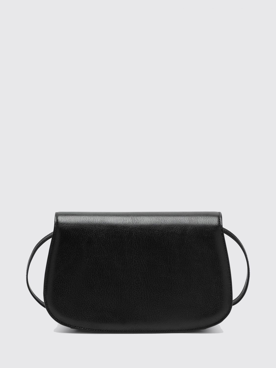bamboo small goat leather shoulder bag with turn-lock closure