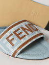 sunshine low-heeled cotton denim mules with applied logo