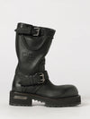 venom mid-calf calfskin leather biker boots
