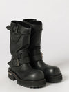 venom mid-calf calfskin leather biker boots