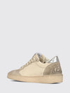 ball star distressed leather and cotton sneakers