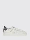 pure-star leather and glitter fabric sneakers with embroidery