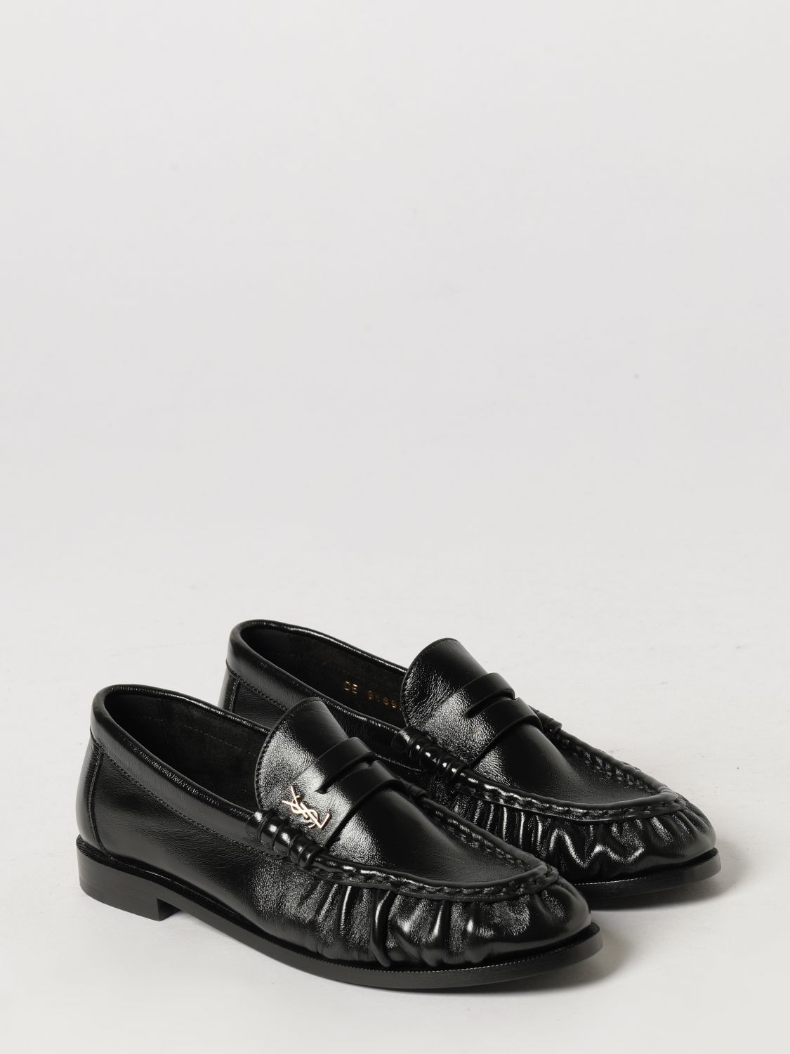 le loafer penny loafers in smooth lambskin with ysl monogram