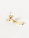 cassandre ysl monogram brass earrings