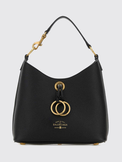 carrie grained leather mini handbag with hook closure and flat handle