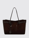 bel air large calfskin leather shoulder bag with turn-lock closure