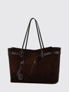 bel air large calfskin leather shoulder bag with turn-lock closure