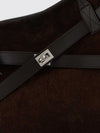 bel air large calfskin leather shoulder bag with turn-lock closure