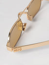 aviator metal sunglasses with double bridge and tortoiseshell temples