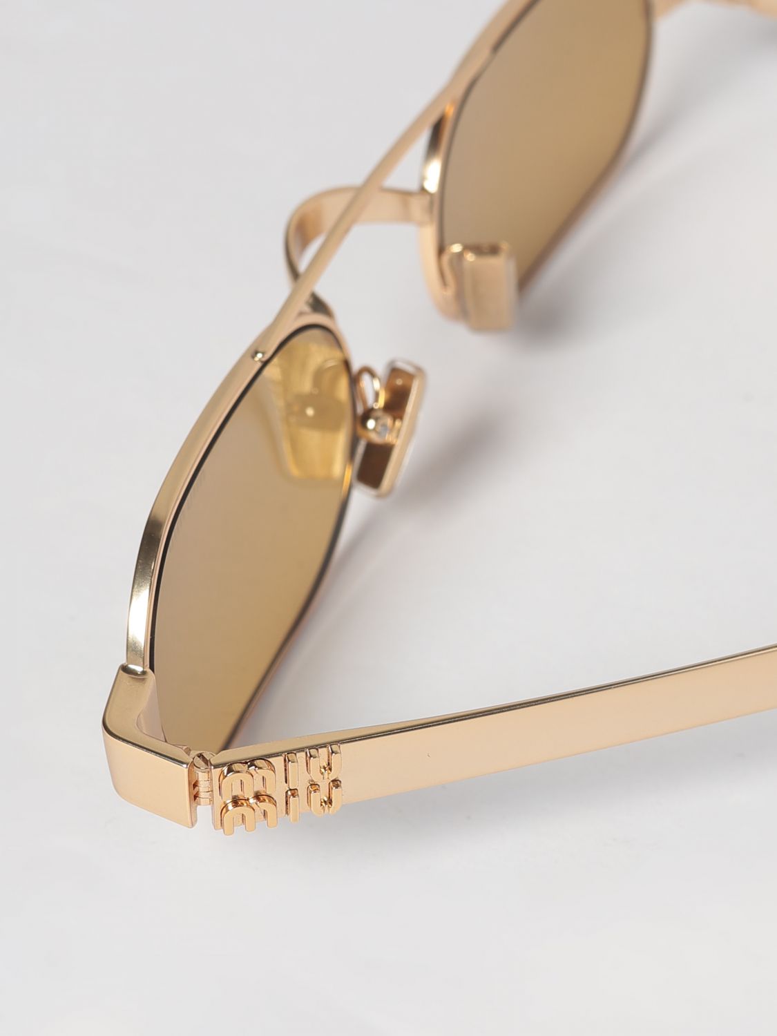 aviator metal sunglasses with double bridge and tortoiseshell temples