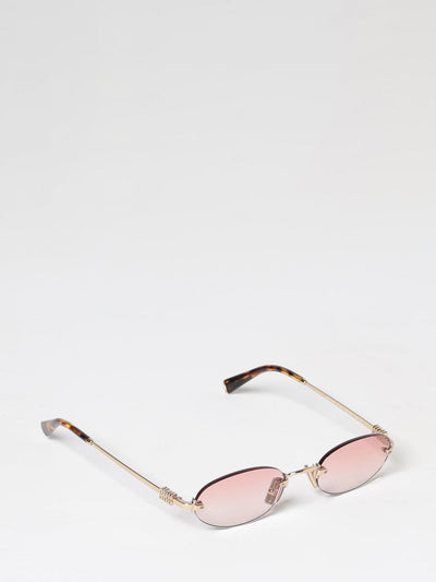 oval metal sunglasses with bridge and tortoiseshell temples