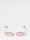 oval metal sunglasses with bridge and tortoiseshell temples