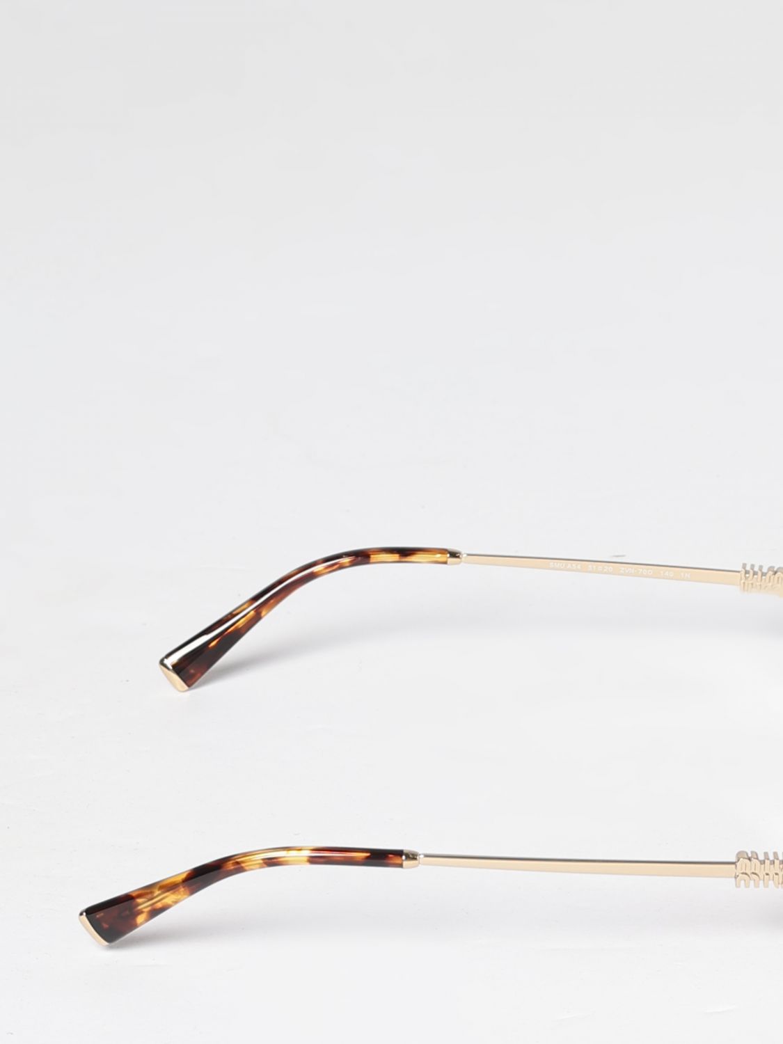 oval metal sunglasses with bridge and tortoiseshell temples